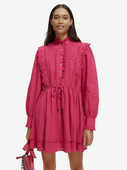 Scotch & Soda Dunkelrosa Damen-Hemdkleid Scotch & Soda