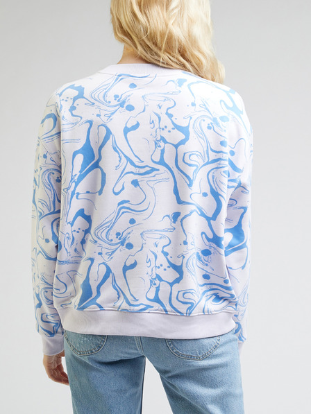 Lee Lee blau-weiß gemustertes Damen-Sweatshirt