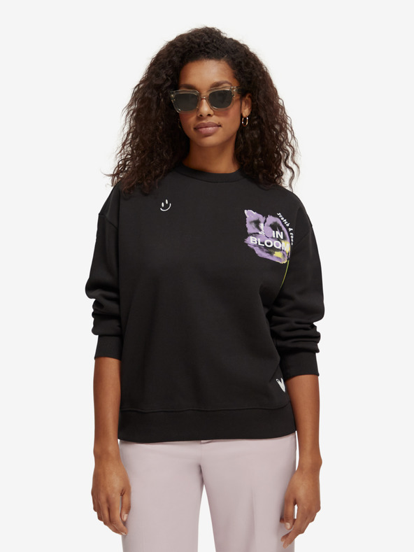 Scotch & Soda Schwarzes Damen-Sweatshirt Scotch & Soda