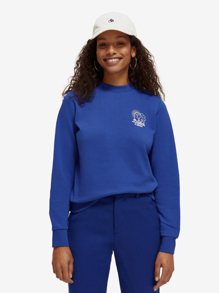 Scotch & Soda Blaues Damen-Sweatshirt Scotch & Soda