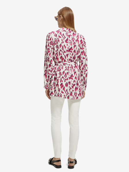 Scotch & Soda Rosa und cremefarbene gemusterte Jacke für Damen Scotch & Soda