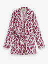 Scotch & Soda Rosa und cremefarbene gemusterte Jacke für Damen Scotch & Soda
