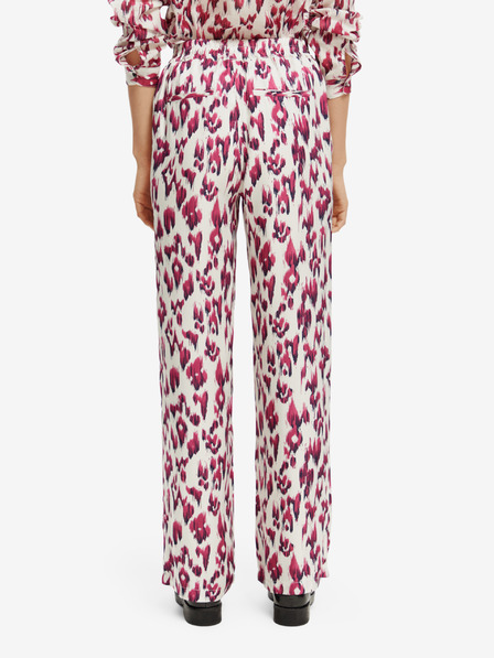 Scotch & Soda Rosa und cremefarbene gemusterte Damenhose Scotch & Soda