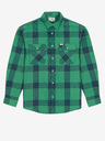 Wrangler Blau-grün kariertes Herrenhemd Wrangler