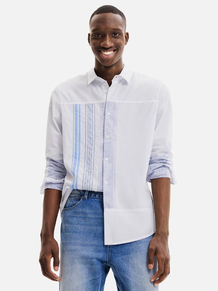 Desigual Hellblau gestreiftes Herrenhemd Desigual Bernard