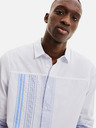 Desigual Hellblau gestreiftes Herrenhemd Desigual Bernard