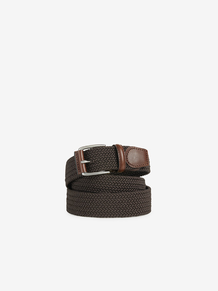 Geox Dunkelbrauner Herrengürtel mit Lederdetails Geox