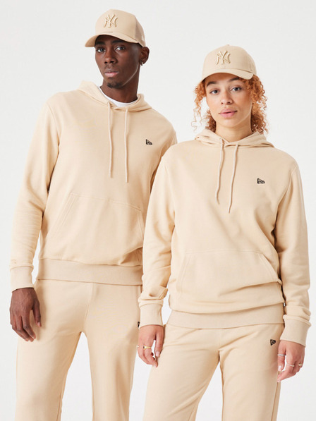 New Era Beigefarbener Unisex-Kapuzenpullover New Era