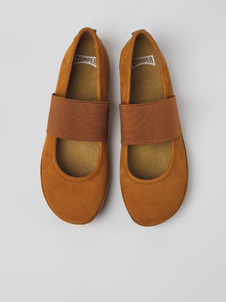 Camper Braun Damen Leder Ballerinas Camper
