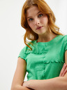 Tom Tailor Denim Hellgrünes Damen-Crop-Top Tom Tailor Denim