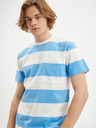 Tom Tailor Denim Weiß und blau gestreiftes Herren-T-Shirt Tom Tailor Denim