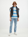 Tom Tailor Denim Weiß und blau gestreiftes Herren-T-Shirt Tom Tailor Denim