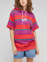 Lee Dunkelrosa gestreiftes Kurzarm-Sweatshirt für Damen Lee