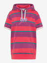 Lee Dunkelrosa gestreiftes Kurzarm-Sweatshirt für Damen Lee