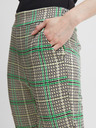 ICHI ICHI Beige und grün karierte Damenhose