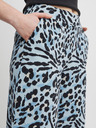 ICHI Schwarz und blau gemusterte Damen-Kurzhose ICHI