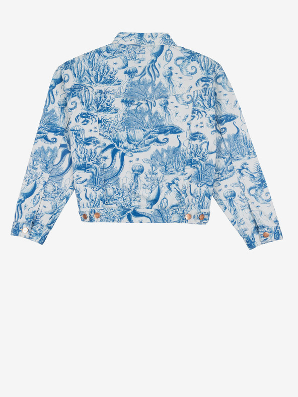 Wrangler Wrangler weiß-blau gemusterte Jeansjacke für Damen