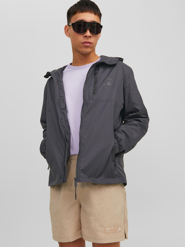 Jack & Jones Schwarze leichte Jack & Jones Filo-Kapuzenjacke für Herren