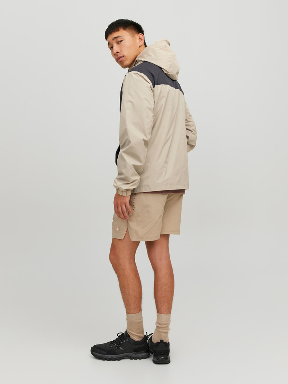 Jack & Jones Cremefarbene leichte Jack & Jones Filo Herren-Kapuzenjacke