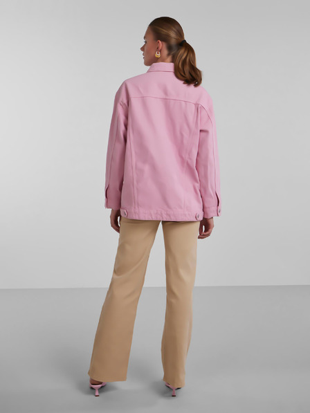 Pieces Rosa Damen-Jeansjacke in Übergröße Pieces Tika