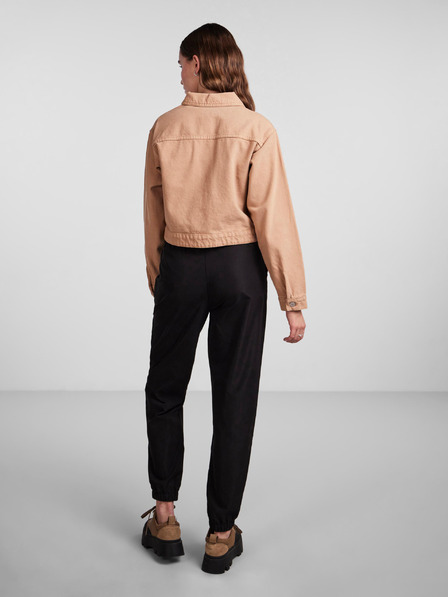 Pieces Hellbraune Damen-Denimjacke Pieces Tessie