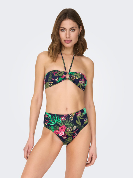 ONLY Grün-Blau Damen Blumen Bikiniunterteil ONLY Juliette