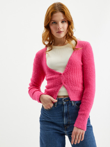 Noisy May Dunkelrosa Damen-Strickjacke Noisy May Sweet