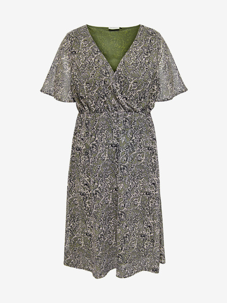 ONLY CARMAKOMA Khakifarbenes gemustertes Damenkleid ONLY CARMAKOMA Inessa