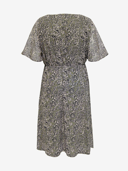 ONLY CARMAKOMA Khakifarbenes gemustertes Damenkleid ONLY CARMAKOMA Inessa