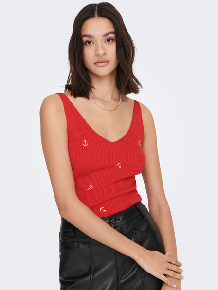 Jacqueline de Yong Rot gemustertes Tank-Top JDY Nanna