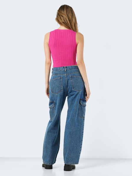 Noisy May Dunkelrosa Crop-Top Tank-Top Noisy May Frey