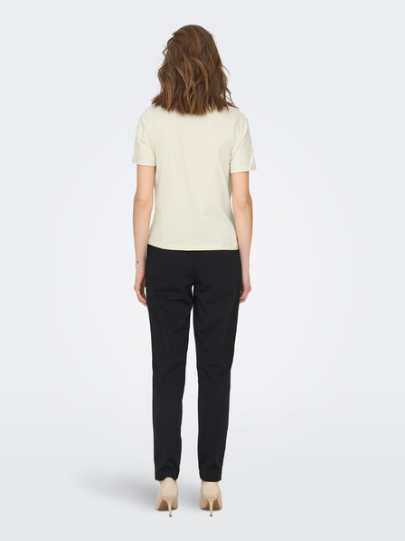 Jacqueline de Yong Cremefarbenes T-Shirt JDY Amy