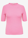 ONLY CARMAKOMA Rosa Geripptes Damen-T-Shirt ONLY CARMAKOMA Ally