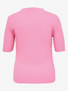 ONLY CARMAKOMA Rosa Geripptes Damen-T-Shirt ONLY CARMAKOMA Ally
