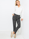 CAMAIEU Schwarz gemusterte Damenhose CAMAIEU