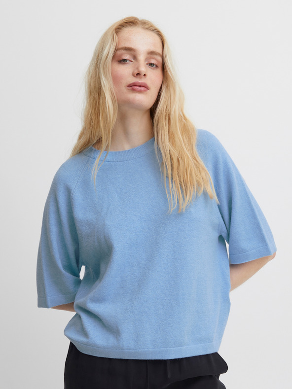 ICHI Blauer leichter Pullover für Damen ICHI