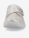 Rieker Beige und silberne Damen Turnschuhe Rieker