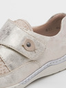Rieker Beige und silberne Damen Turnschuhe Rieker
