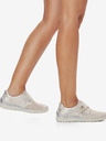 Rieker Beige und silberne Damen Turnschuhe Rieker