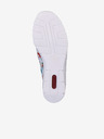 Rieker Weiße Damen Slip On Sneakers mit Blumenmuster Rieker