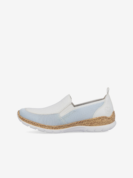 Rieker Blau-weiße Damen-Slipper von Rieker