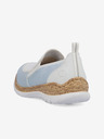 Rieker Blau-weiße Damen-Slipper von Rieker