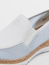 Rieker Blau-weiße Damen-Slipper von Rieker