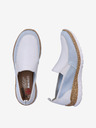 Rieker Blau-weiße Damen-Slipper von Rieker