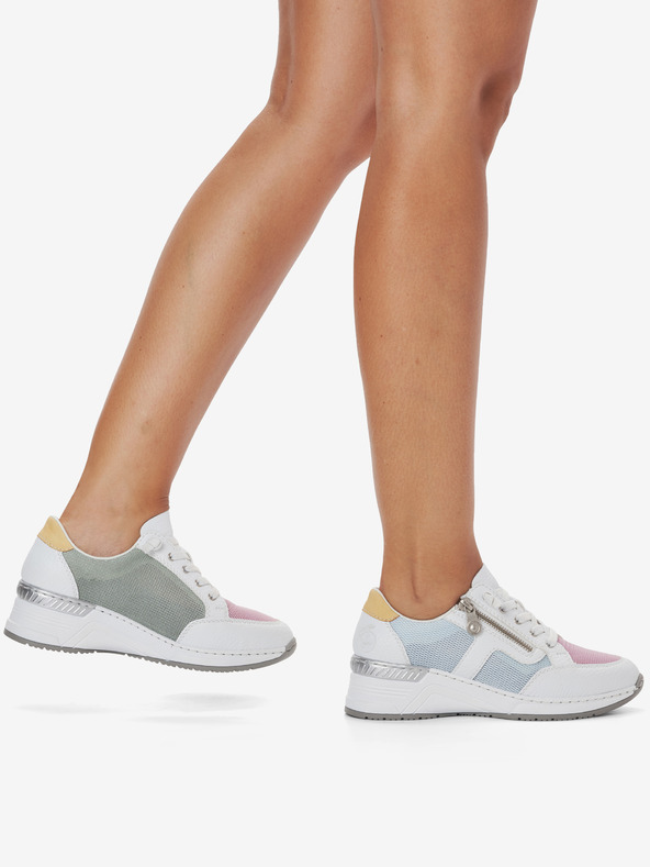 Rieker Weiße Damen Slipper Rieker