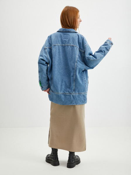 ONLY Blaue Damen-Jeansjacke in Übergröße ONLY Raven