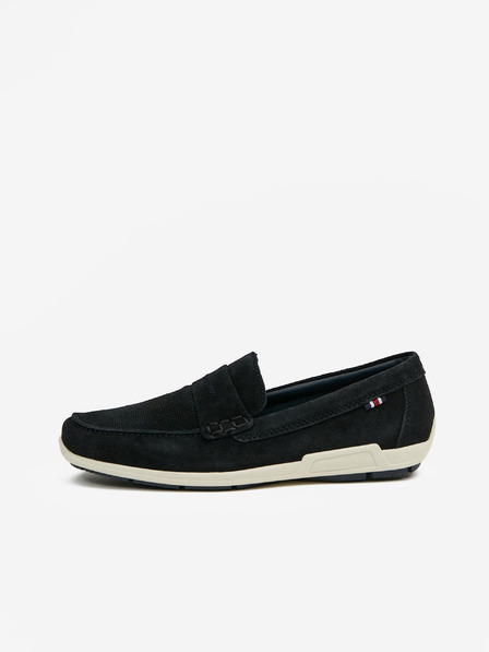 Rieker Dunkelblaue Herren-Slipper aus Wildleder Rieker