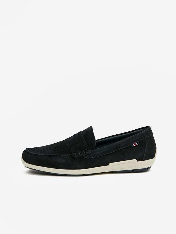 Rieker Dunkelblaue Herren-Slipper aus Wildleder Rieker