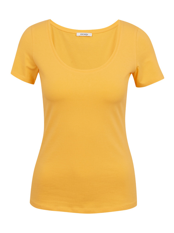Orsay Orangefarbenes Basic-T-Shirt ORSAY