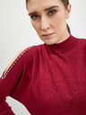 Orsay Burgunderfarbene Damen-Strickjacke mit Ausschnitten ORSAY